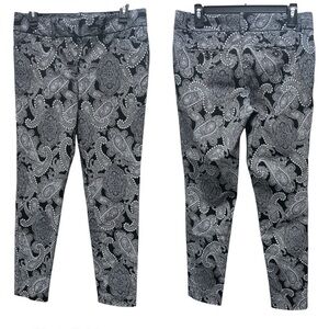 The Limited Black and White Paisley Print Pants, Women’s Size 6, EUC